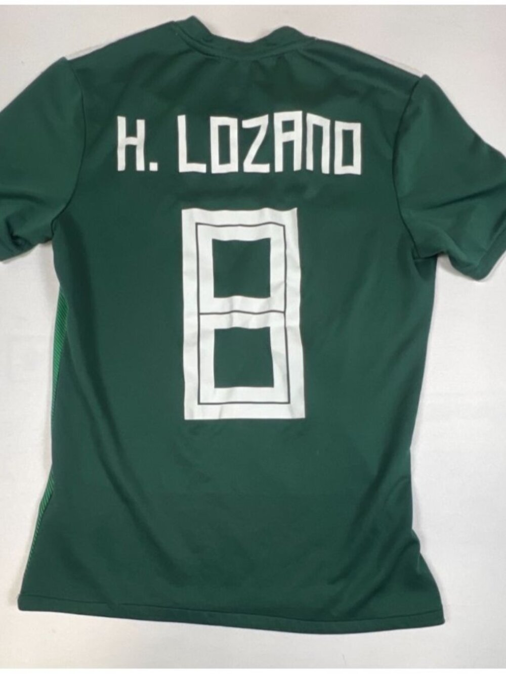 Adidas Youth M Mexico National Team Soccer Jersey Green H. Lozano 8 2017 - Picture 2 of 7